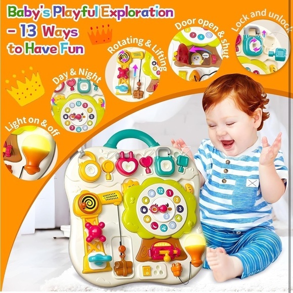 Brand New Exploration Busy Board Montessori Colorful Travel Toddler Sensory Toy - Picture 13 of 16